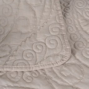 Béžový prešívaný pléd 180x260 cm – Ixia