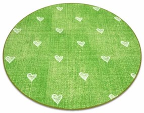 Koberec HEARTS kruh Jeans - zelený