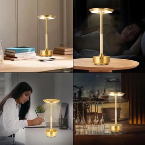 Toolight Toolight, bezdrôtová USB dotyková nočná lampa APP1372-T, zlatá matná, OSW-08636