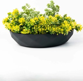 Okrasná miska CAVERO, sklolaminát, priemer 32 cm, antracit