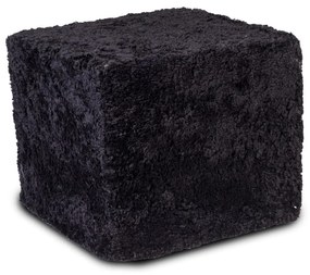 INTERMEDIC SK Mini taburetka Premium – kučeravá vlna, 40x35x40 cm Farba: Temný popol