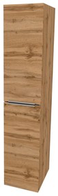 Mereo, Mereo Mailo, kúpeľňová skrinka vysoká 170 cm, chróm madlo, Multidecor, Dub Wotan, MER-CN594LPDWOT