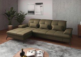 XXXLutz ROHOVÁ SEDAČKA, textil, koža, olivovozelená Sit & More - Sedačky - 000144011744