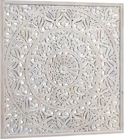 furniture-nabytek.cz - Masívny nástenný obraz Zambezi z mango dreva, lakovaný, šedý – 150×150 cm