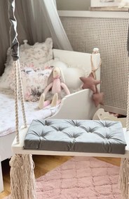 Drevená hojdačka  sivá