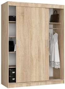 Šatníková skriňa s posuvnými dverami 150 cm CLP mono dub sonoma