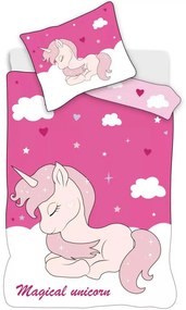 Obliečky do detskej postieľky Magický jednorožec - 100% bavlna - 40 x 60 cm + 100 x 135 cm