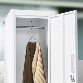 Šatníková skriňa pre zamestnancov biela IGOR 1 Plus 316,5 x 1850 x 450 mm