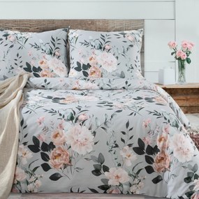 RENFORCÉ OBLIEČKY ROSITA 200X220 CM, 2 KS 70X80 CM KVETY
