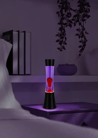 Čierna LED lávová lampa (výška 39,5 cm) Etna – Reality