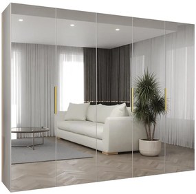 Skriňa Marbella III 250 biela/zlatá