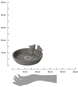 Napájadlo pre vtáky Suzan, 6,5x23,5 cm, mgo, sivá