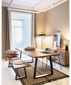 Obojstranný koberec z morskej riasy v čiernej a prírodnej farbe 160x230 cm Brunilda – Kave Home