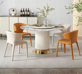 OKRÚHLY JEDÁLENSKÝ STÔL CELINE MRAMOR 130 cm