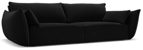Čierna zamatová pohovka 208 cm Vanda – Mazzini Sofas