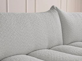 Svetlosivá rohová pohovka z textílie buklé (pravý roh/s leňoškou) Azra – Bobochic Paris