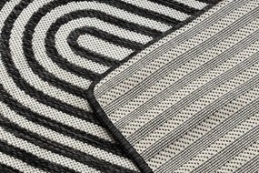 Koberec ORGANIC 2131 geometrický, krémový / čierny / naturálny