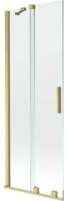 Mexen Velar vaňová zástena dvojkrídlová Posuvný 70 x 150 cm, Priehľadné, zlatý kefovaný - 896-070-000-01-55