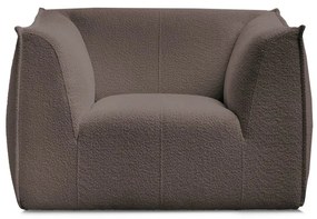 Hnedé kreslo z textílie buklé Giorgia – Bobochic Paris