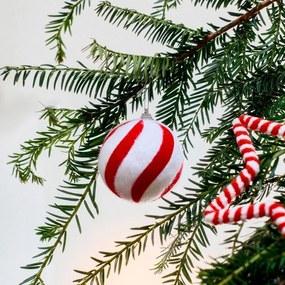 Závesná vianočná dekorácia TWINKLE červená / biela 714184 (2 ks)