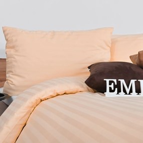 Obliečky damaškové broskyňové EMI: Štandardný set jednolôžko obsahuje 1x 140x200 + 1x 70x90