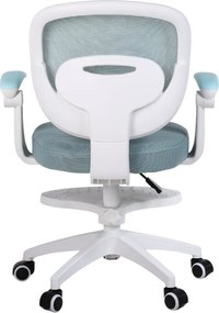Detská otočná stolička Neoseat JUNI 008 s podnožou — látka, modrá