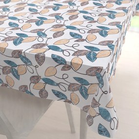 Biante Dekoračný obdĺžnikový obrus PML-035 Modro-žlté listy 100x140 cm