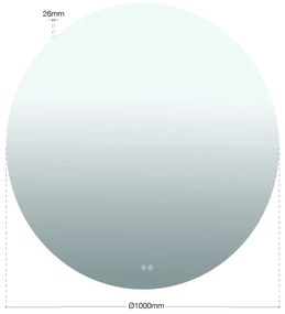 Orion - LED zrkadlo s podsvietením FOCUS LED/30W/230V 3000/4200/6000K pr. 100 cm IP44