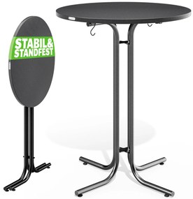 InternetovaZahrada Skladací barový stôl Ø80 cm - antracit