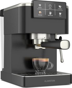 Klarstein SteelPresso Touch kávovar s portafiltrom, Dotykový displej, 20 bar, Nehrdzavejúca oceľ