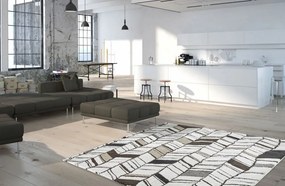 Obsession, AKCIA: 80x150 cm Kusový koberec SOHO 841 WHITE, biela, šedá, obývacia izba