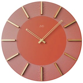 Dizajnové nástenné hodiny JVD HC502.1 oranžová