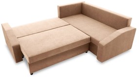Rohová rozkladacia sedacia súprava GRANDE PLUS - color mikro Pravá Cappuccino