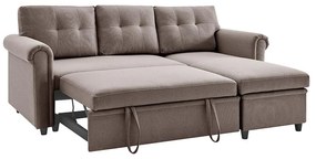 Rohová rozkladacia sedacia súprava Catini NESTA hnedá