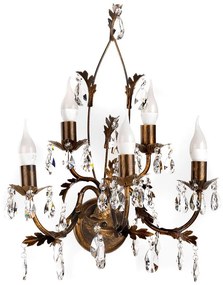 ONLI - Nástenné svietidlo TERESA 5xE14/6W/230V bronzová