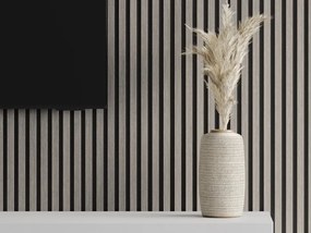 Mexen Lam-F, akustické stenové lamely 275 × 30 cm, plstený podklad 8 mm, technická dyha, dub striebristý, S105-275307-3015-007