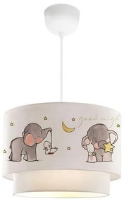 Detský luster CANDY 1xE27/40W/230V biela/sivá