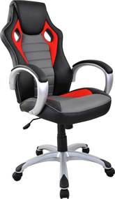 XXXLutz HERNÁ STOLIČKA, sivá, viacfarebná, červená, čierna Xora - Kancelárske stoličky - 002926003302