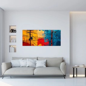 Obraz - Abstraktné elektrické vedenie (120x50 cm)