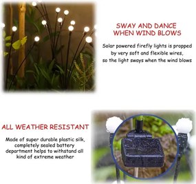 Sada vonkajších solárnych svetiel 2 ks - barevná