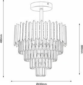 Brilagi - Prisadený luster CRISTAL 5xE14/40W/230V pr. 43 cm