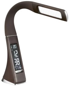 Immax 08948L-LED Stmievateľná stolná lampa s displejom LEATHER LED/7W/230V hnedá