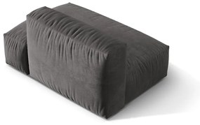 Sivý zamatový modul pohovky (pravý roh) Martina – Micadoni