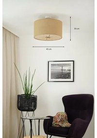 Brilagi - Prisadený luster COUNTRY ROLLER 1xE27/15W/230V pr. 45 cm béžová