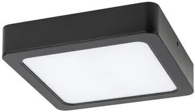RABALUX LED stropné kúpeľňové svetlo SHAUN, 24W, denná biela, 22x22cm, hranaté, čierne