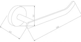 Mexen Loft, držiak na wc papier, čierna matná, 7012633-70