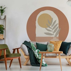 Samolepka na stenu 120x120 cm Sunrise and Olive Branch – Ambiance