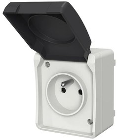 Zásuvka Z/U AQUA PLUS IP54 grey 40114