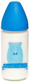 SUAVINEX - MFL fľaša sklo 240 ml 3P - tmavo modrá