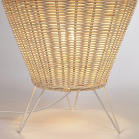 Stojacia lampa v prírodnej farbe s ratanovým tienidlom (výška 70 cm) Kamaria - Kave Home